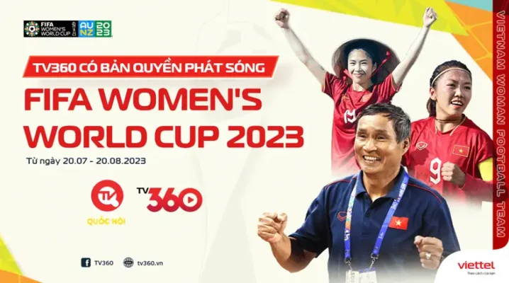 64 trận đấu World Cup nữ 2023 trên TV360